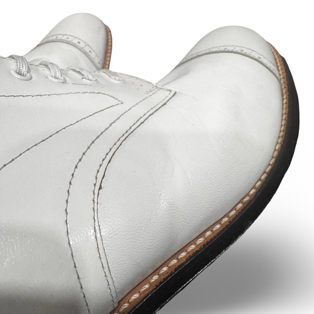 Stacy Adams GoodYear Welt Leather Sole White Cap Toe Boots Men's 12 D - Picture 8 of 9